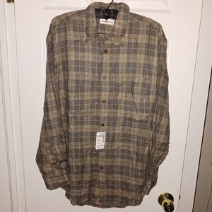 NWT Vintage Barry Bricken plaid flannel button down shirt
